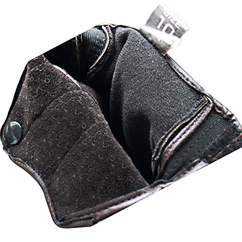 Bruce Dillon Guantes de Moto con Pantalla táctil Guantes de Cuero para Hombre Guantes de Moto de Carreras Guantes de Moto Guantes de Moto - Marrón Perforado XMX