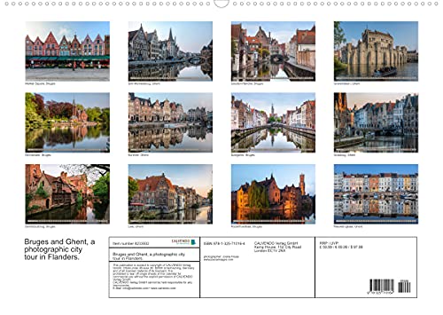 Bruges and Ghent, a photographic city tour in Flanders. (Premium, hochwertiger DIN A2 Wandkalender 2022, Kunstdruck in Hochglanz): This photo calendar ... and Bruges (Monthly calendar, 14 pages )