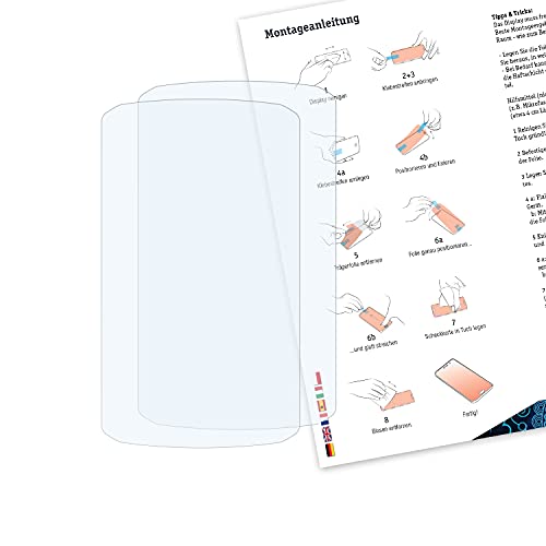 Bruni Película Protectora Compatible con Bryton Rider 860 Protector Película, Claro Lámina Protectora (2X)