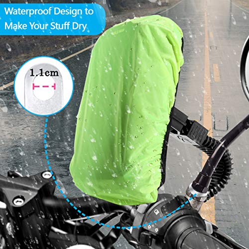 BTNEEU Soporte Móvil Moto Impermeable Soporte Telefono Motocicleta Retrovisor Universal, 360 Rotación Soporte Movil Scooter con Cubierta de Lluvia para Telefono y GPS hasta 6,5''