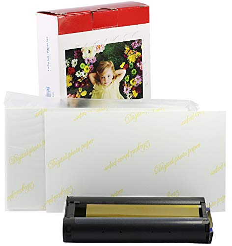 Bubprint Cartucho de Tinta + Papel fotográfico Compatible con Canon KP-36IP KP-36IN para Selphy CP1300 CP1000 CP1200 CP300 CP510 CP740 CP760 CP780 CP800 CP900