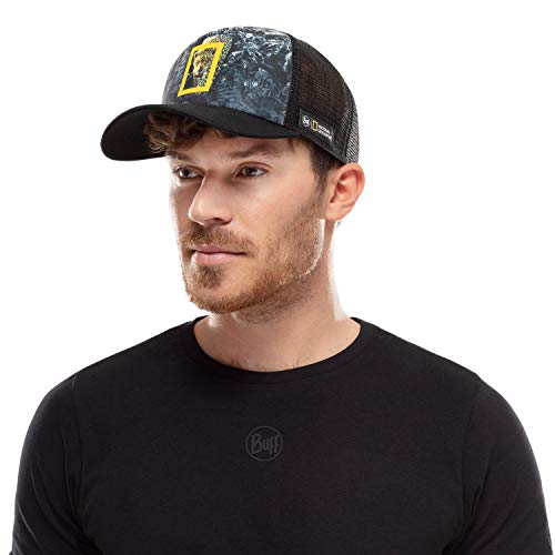 Buff Howey Gorra Trucker National Geographic, Adultos Unisex, Negro, L/XL