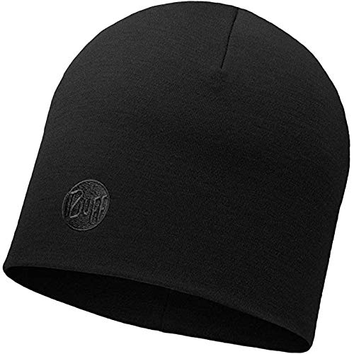 Buff Solid Gorro Lana Merino Heavyweight, Unisex Adulto, Negro (Thermalblack), Talla Unica