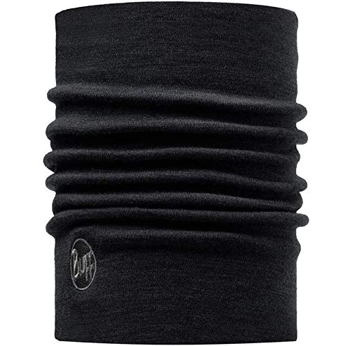 Buff Solid Tubular Lana Merino Heavyweight, Unisex Adulto, Negro, Talla única