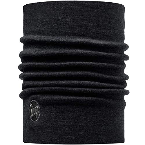 Buff Solid Tubular Lana Merino Heavyweight, Unisex Adulto, Negro, Talla única