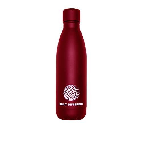 BUILT DIFFERENT Botella de Agua Deportiva de Acero Inoxidable | Cantimplora Termo Para 12h de Bebida Caliente y 24h de Bebida Fría | Libre BPA | 790 ml (acabado mate) (Rojo)