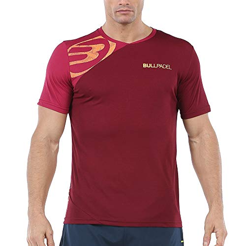 Bullpadel Camiseta Chamois, Hombre, Vino Burdeos, 2XL