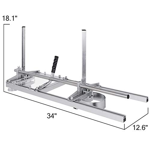 BuoQua Planta de Motosierra Fresado de Tablones 14"a 36", Molino de Cadena de Aluminio de Acero, Barra de Corte de Madera para Propietarios de Viviendas Trabajadores de la Madera