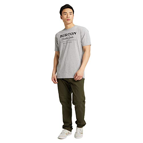 Burton Durable Goods Camiseta, Hombre, Gray Heather, L