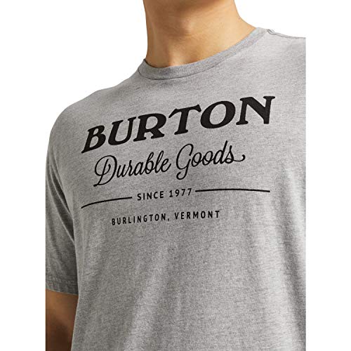Burton Durable Goods Camiseta, Hombre, Gray Heather, L