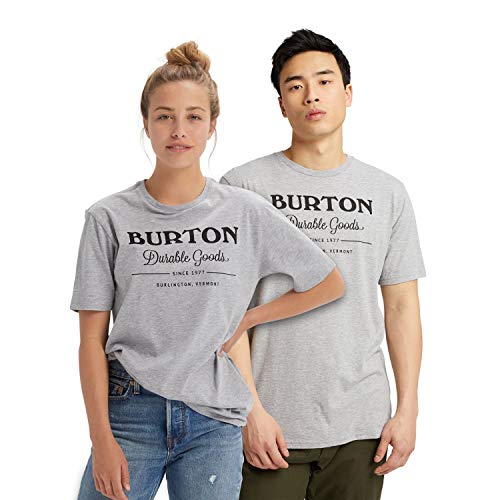 Burton Durable Goods Camiseta, Hombre, Gray Heather, L