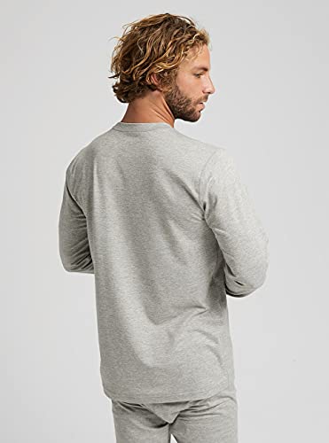 Burton Midweight Crew Camiseta, Gris Heather, 46 para Hombre