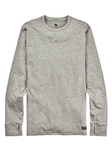 Burton Midweight Crew Camiseta, Gris Heather, 46 para Hombre