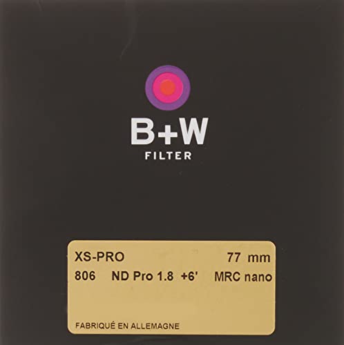 B+W XS-Pro - Filtro (Densidad Neutra ND 1.8 806, Nano, 77 mm)