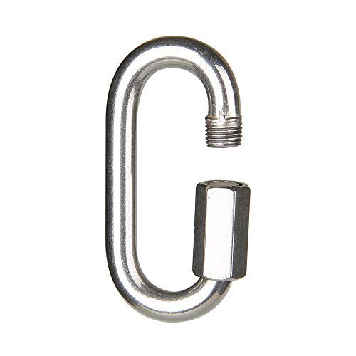 BXGZXYQ 10 mm Escalada al Aire Libre Mosquetón de Acero Inoxidable Plum Lock Bloqueo de Acero Resistir Protección contra el Agua Deportes Extremos Significativo Fuerte Abrasión Mosquetones