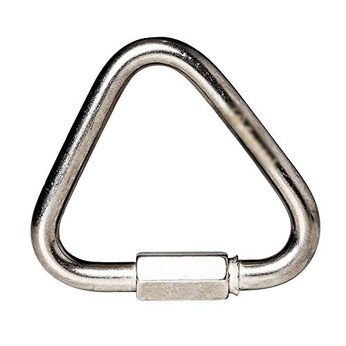 BXGZXYQ Hebilla de conexión de triángulo de Acero Inoxidable Hebilla Colgante Cerradura de conexión rápida Meilong Meilong Lock Abrasión Simple Significativo Ligero Compacto Durable Deportes Extremos