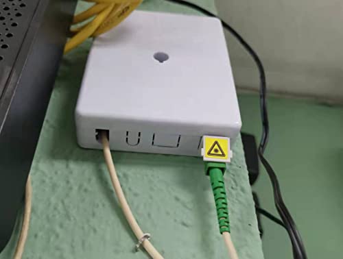cable fibra optica para Router - Latiguillo Monomodo FTTH - 9/125 OS2 - SC/APC-SC/APC Simplex Operadores Movistar Jazztel Vodafone Orange (AMARILLO, 20M)