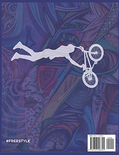 CAHIER DE NOTES: BMX freestyle bleu avec fond graffity / tag | Cahier de note pour rider de BMX pro, freestyle, race ou dirt