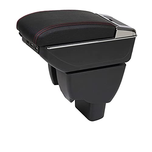 Caja Apoyabrazos Coche para Hyundai Xcent Car Center Console Reposabrazos USB Caja De Almacenamiento con Portavasos Cenicero Apoyabrazos Central Automóvil