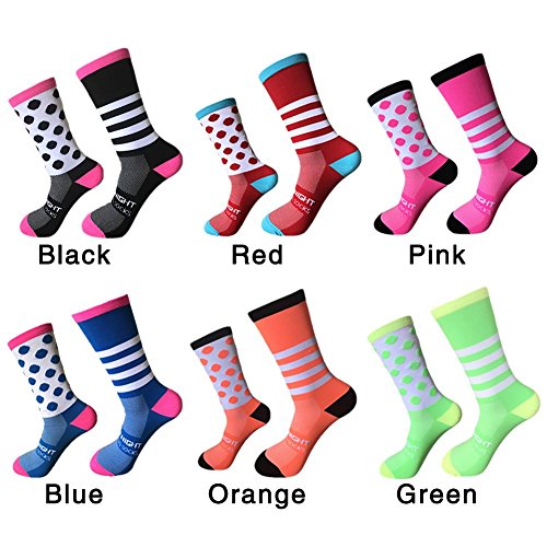 Calcetines, para exteriores, ciclismo, pies izquierdo y derecho, de rayas puntiagudos, para baloncesto, para hombres, mujeres neutral.masculino y femenino