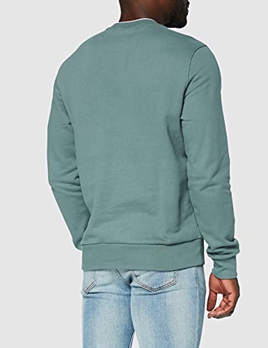 Calvin Klein Center Logo Sweatshirt, Sudadera para Hombre, Verde (Balsam Green), S