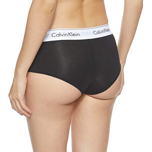 Calvin Klein High Waisted Hipster Panty-Modern Cotton Braguita, Black 001, M para Mujer