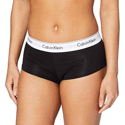 Calvin Klein High Waisted Hipster Panty-Modern Cotton Braguita, Black 001, M para Mujer