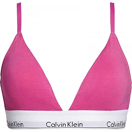 Calvin Klein Moderno Algodón Ascensor Triángulo Sujetador, Magenta Brillante Magenta Brillante L