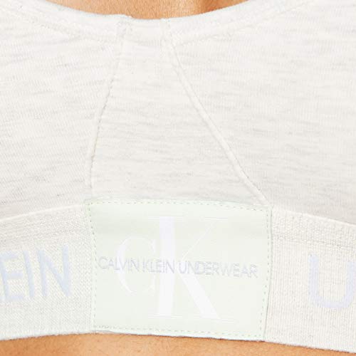 Calvin Klein Unlined Triangle Parte de Arriba de Bikini, Blanco (Snow Heather Ow5), 36 (Talla del Fabricante: X-Small) (Pack de 2) para Mujer