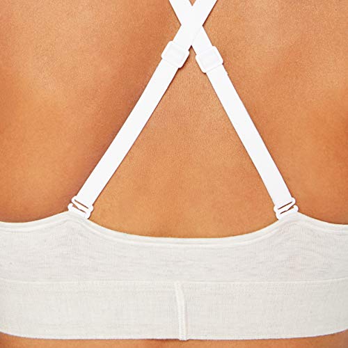 Calvin Klein Unlined Triangle Parte de Arriba de Bikini, Blanco (Snow Heather Ow5), 36 (Talla del Fabricante: X-Small) (Pack de 2) para Mujer