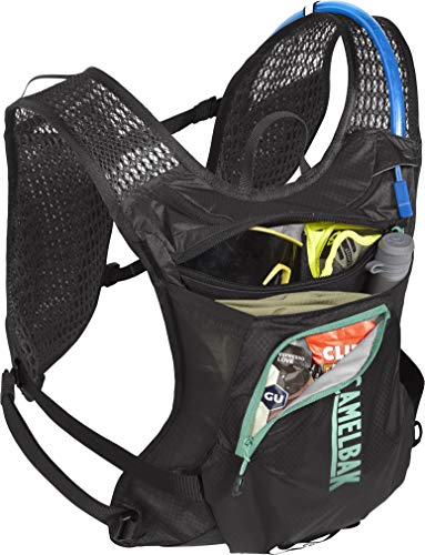 CamelBak Chase Bike Paquete de hidratación, Mujer, Negro/Menta, Talla única