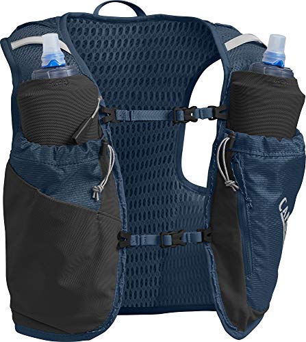 CamelBak Ultra Pro Vest Chaleco de hidratación, Unisex-Adultos, Azul Marino y Plateado, L