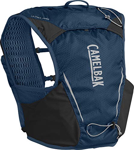 CamelBak Ultra Pro Vest Chaleco de hidratación, Unisex-Adultos, Azul Marino y Plateado, M