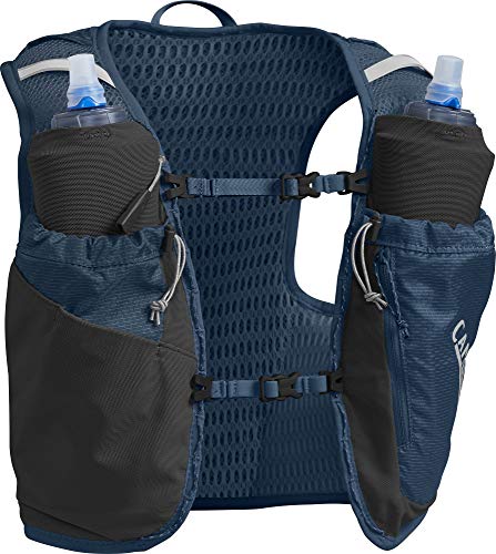 CamelBak Ultra Pro Vest Chaleco de hidratación, Unisex-Adultos, Azul Marino y Plateado, M