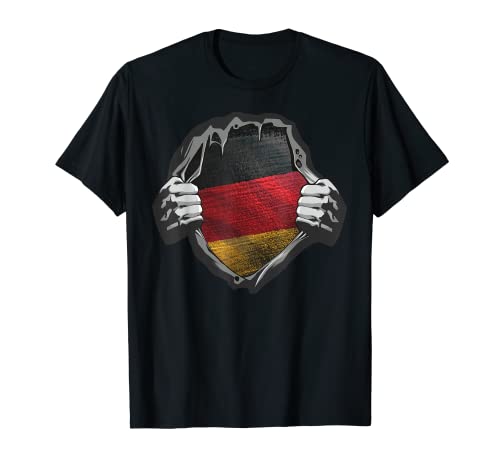 Camisa rasgada con la bandera de Alemania Camiseta