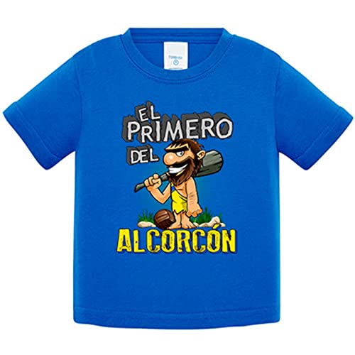 Camiseta bebé frase el primero del Alcorcón para hincha de su equipo de fútbol - Azul Royal, 2 años