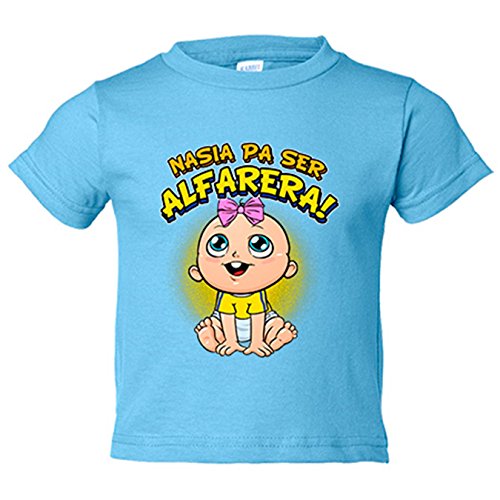 Camiseta bebé nacida para ser Alfarera para aficionado al fútbol de Alcorcón - Celeste, 1 año