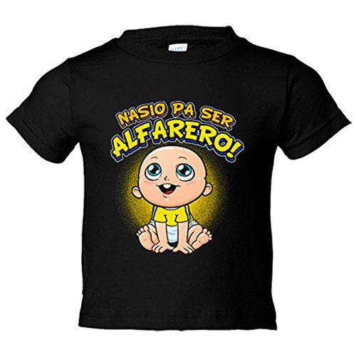 Camiseta bebé nacido para ser Alfarero para aficionado al fútbol de Alcorcón - Negro, 2 años