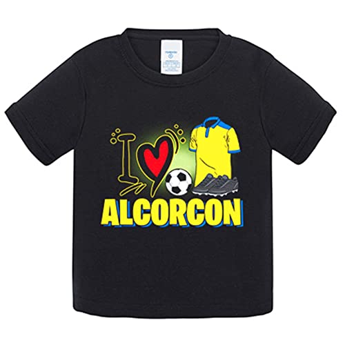Camiseta bebé para enamorado de su equipo de fútbol de Alcorcón - Negro, 2 años