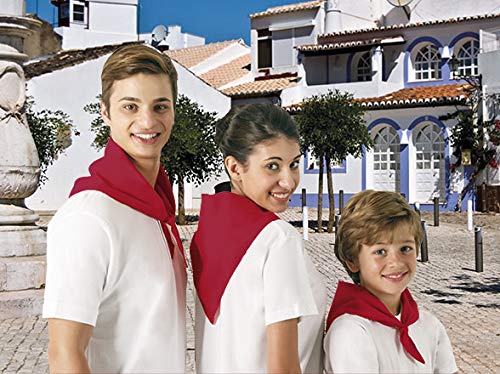 Camiseta Blanca San Fermin (PEQUEÑA)-Fiesta DE San Fermin - Regalo PAÑUELO Rojo