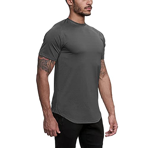 Camiseta Deportiva, Camiseta Hombre de Manga Corta Secado Rápido Ropa para Fútbol Correr Camiseta Gimnasio Transpirable y Cómoda Ropa Deportiva Hombre Camiseta