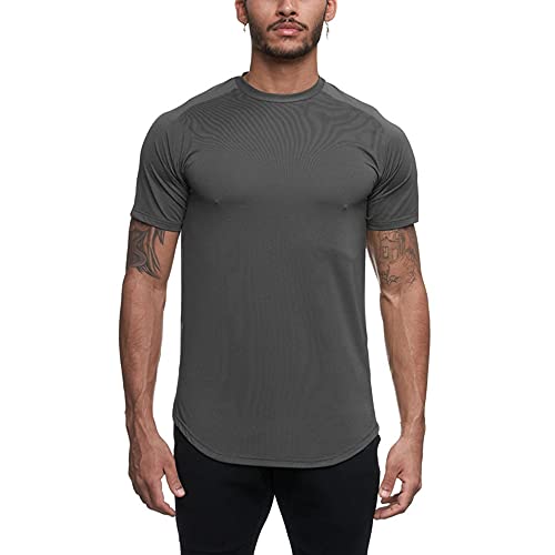 Camiseta Deportiva, Camiseta Hombre de Manga Corta Secado Rápido Ropa para Fútbol Correr Camiseta Gimnasio Transpirable y Cómoda Ropa Deportiva Hombre Camiseta