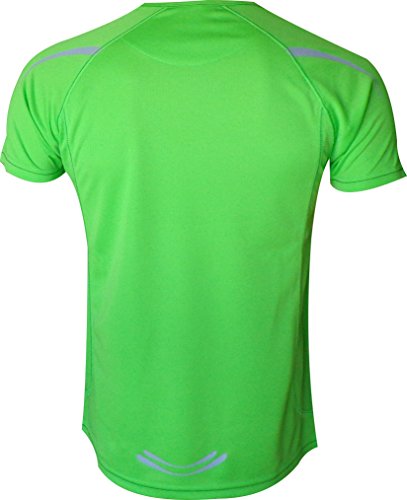 Camiseta EKEKO T Race DE Manga Corta para Hombre, Running, Atletismo, y Deportes en General. (XXL, Verde Lima)