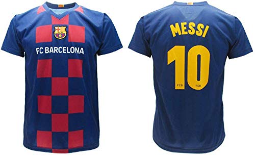 Camiseta Messi 2020 Barcelona oficial Home 2019 2020 en blíster de la equipación Barcelona 10 niño niño niño adulto, turquesa, 4 años