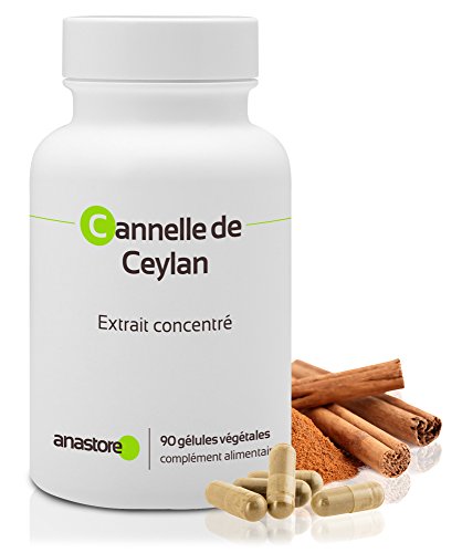 Canela de Ceilán* Antioxidante, ayuda con los problemas digestivos* 250 mg / 90 cápsulas * Reduce el nivel de glucosa en sangre * Fabricado en FRANCIA