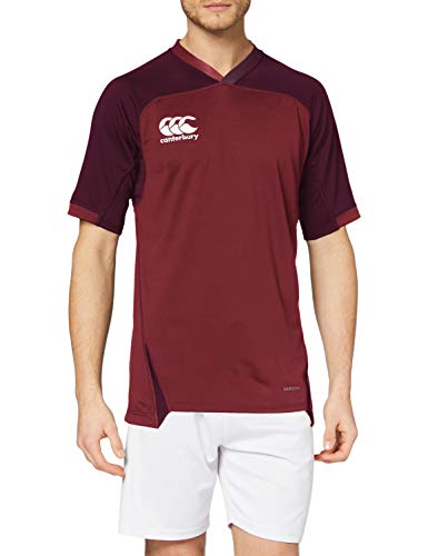 Canterbury Vapodri Evader - Camiseta de Rugby para Hombre, Hombre, Camiseta de Rugby, QA004233467, Granate, L