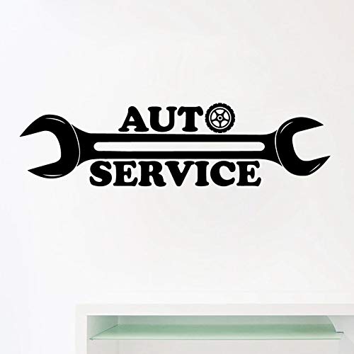 Car Service Logo Vinilo Adhesivo de pared Calcomanía Reparación Estación de autobuses Letrero Art Sticker Mural Art Deco Garaje Pared Decoración de ventana Adhesivo de pared Otro color 88x24 cm