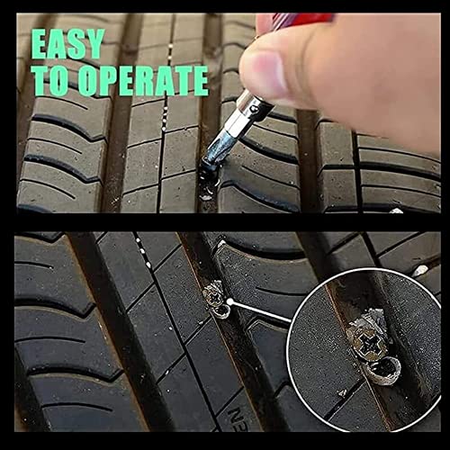 Car Tire Repair Rubber Nails Auto Motorcycle Vacuum Tire Repair Rubber Nail Fast Tool Self-Service Tire Repair Nail, Ultimate Tire Repair Plug Kit Tire Patch Kits Puncture Repair Kit ?20pcs? (L)