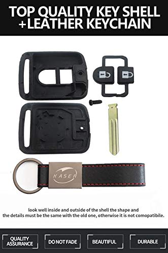 Carcasa Llave para Nissan - Funda Mando a Distancia 2 Botones para Coche Nissan Qashqai Micra Navara Almera X-Trail Juke