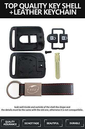 Carcasa Llave para Nissan - Funda Mando a Distancia 2 Botones para Coche Nissan Qashqai Micra Navara Almera X-Trail Juke